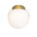Parker Alabaster Flush Mount | Natural Brass