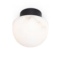 Parker Alabaster Flush Mount | Oil Rubbed Bronze