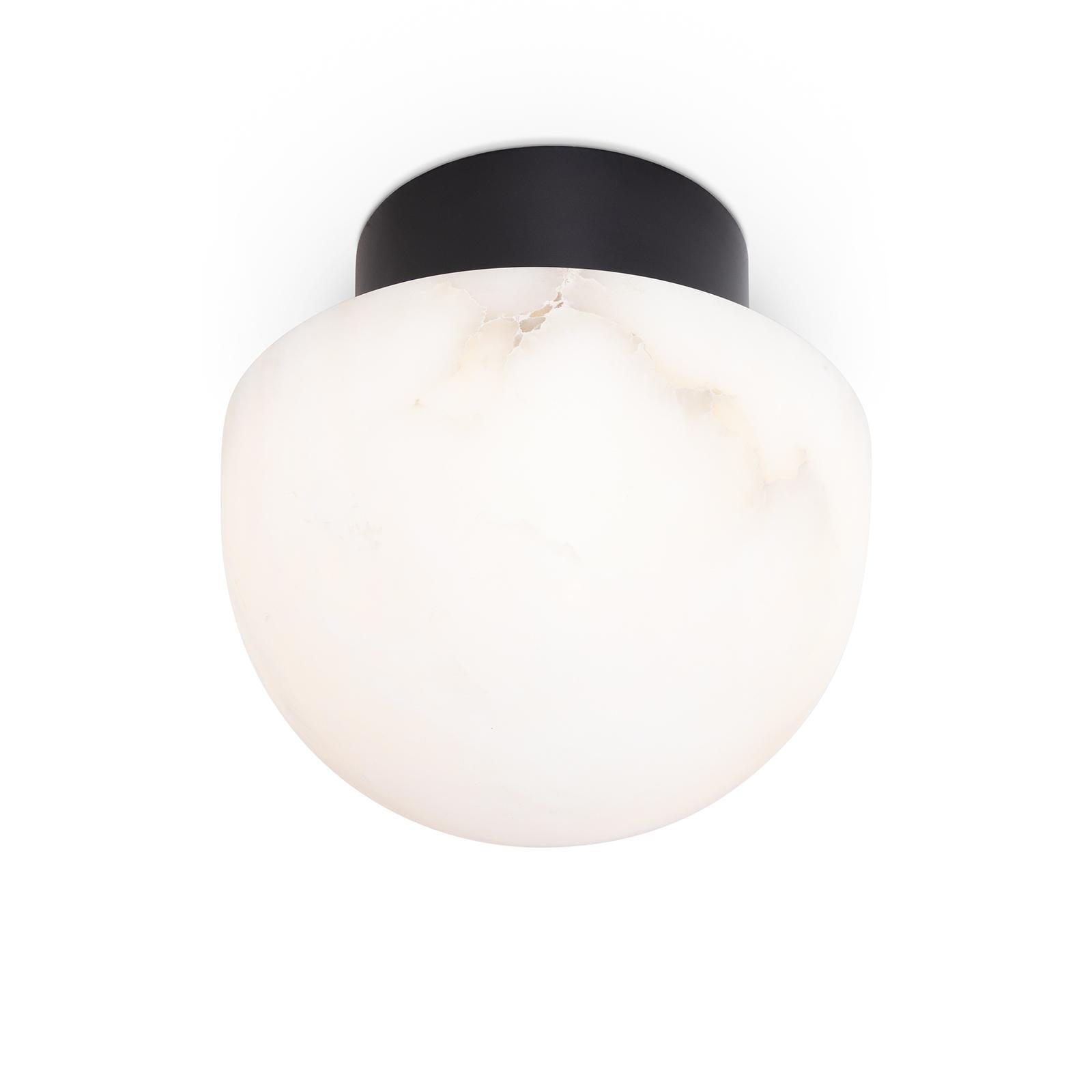 Parker Alabaster Flush Mount | Oil Rubbed Bronze