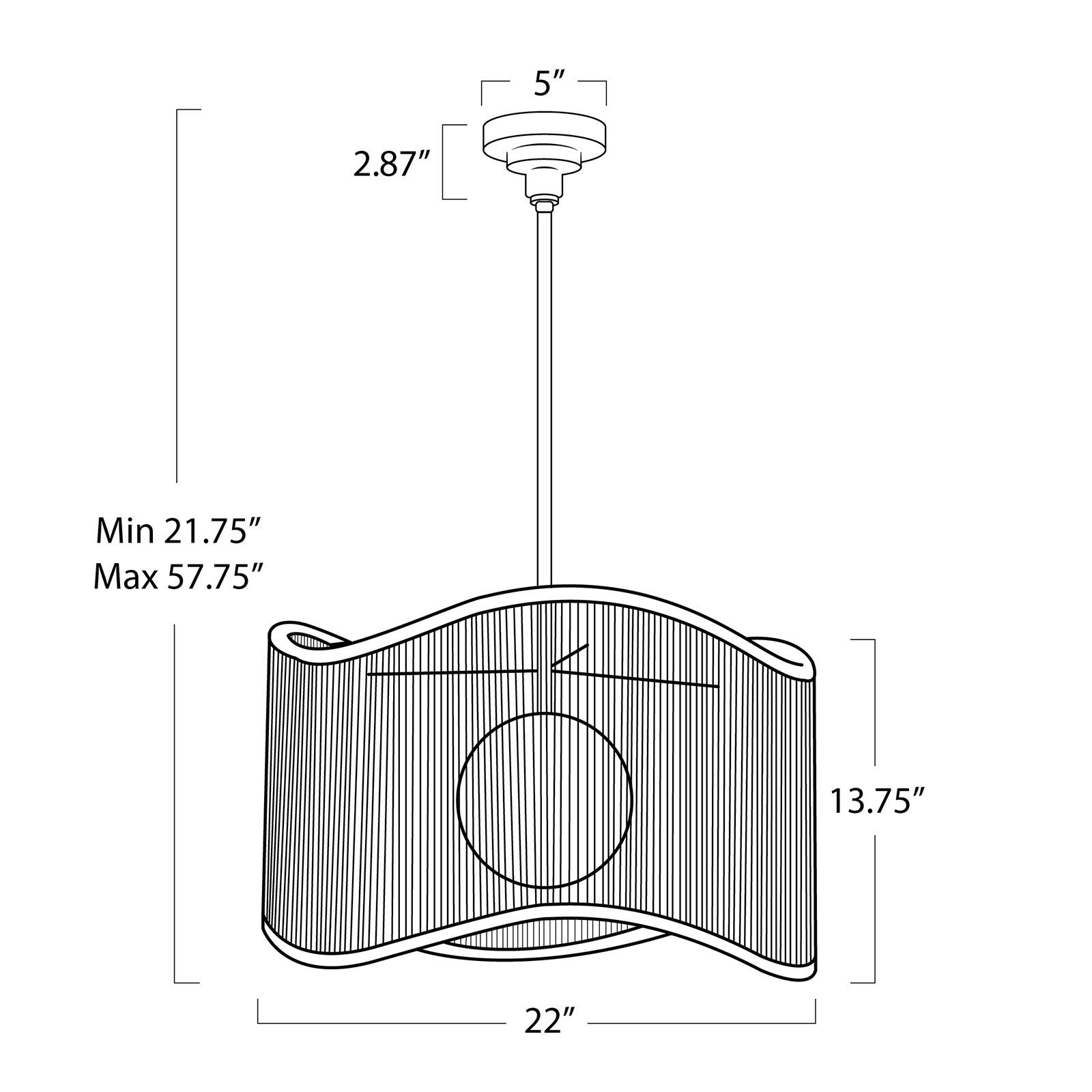 Nimes Drum Pendant | Natural