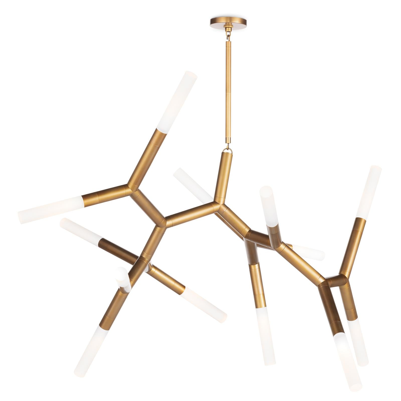 Traveler Chandelier Large | Natural Brass