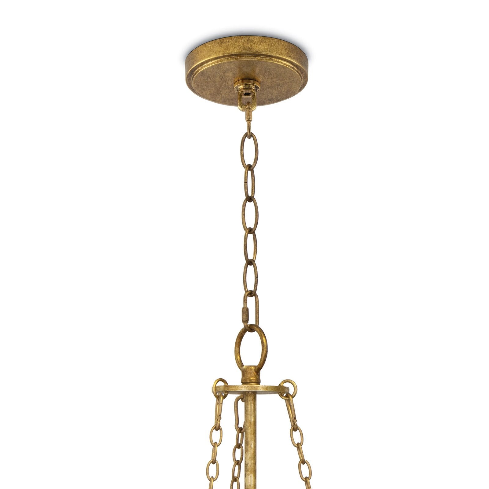 River Reed Basin Chandelier | Antique Gold Leaf