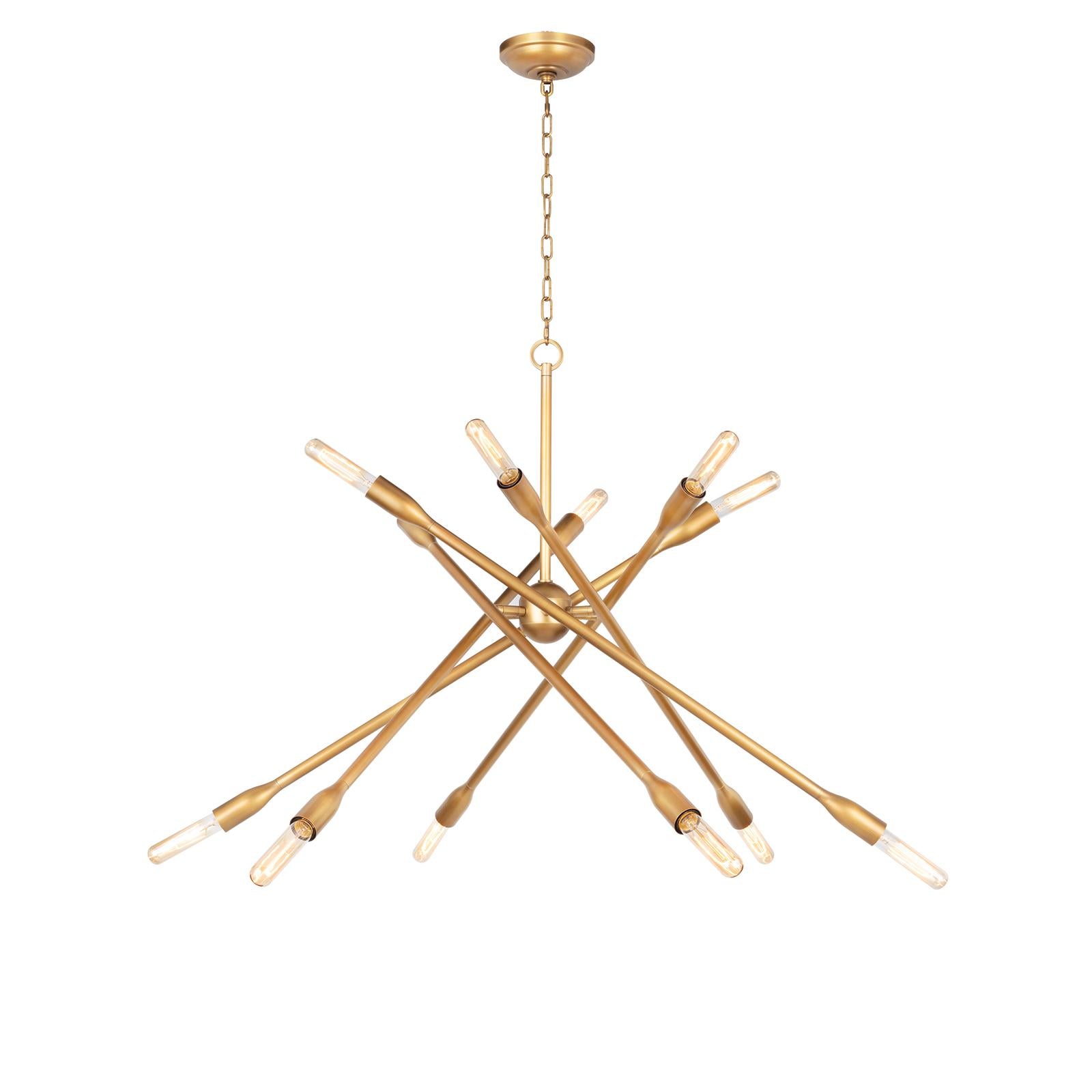Cobra Chandelier Large | Natural Brass
