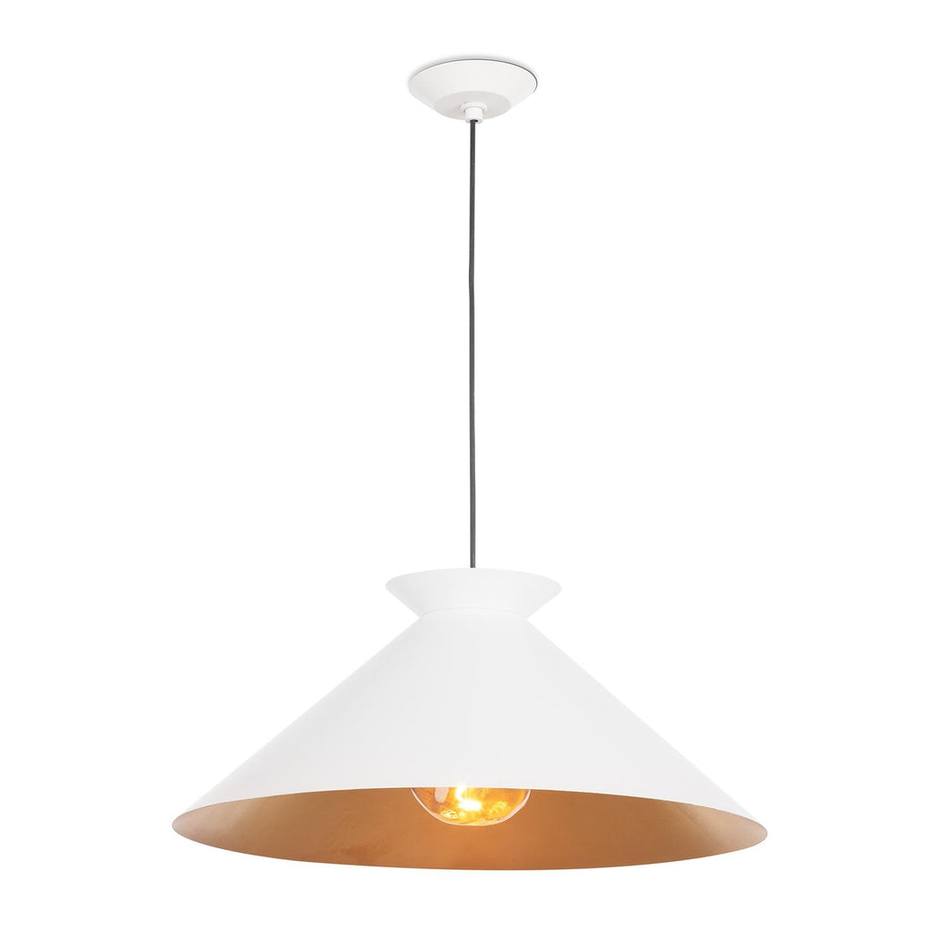 Viggo Pendant Large | White and Gold
