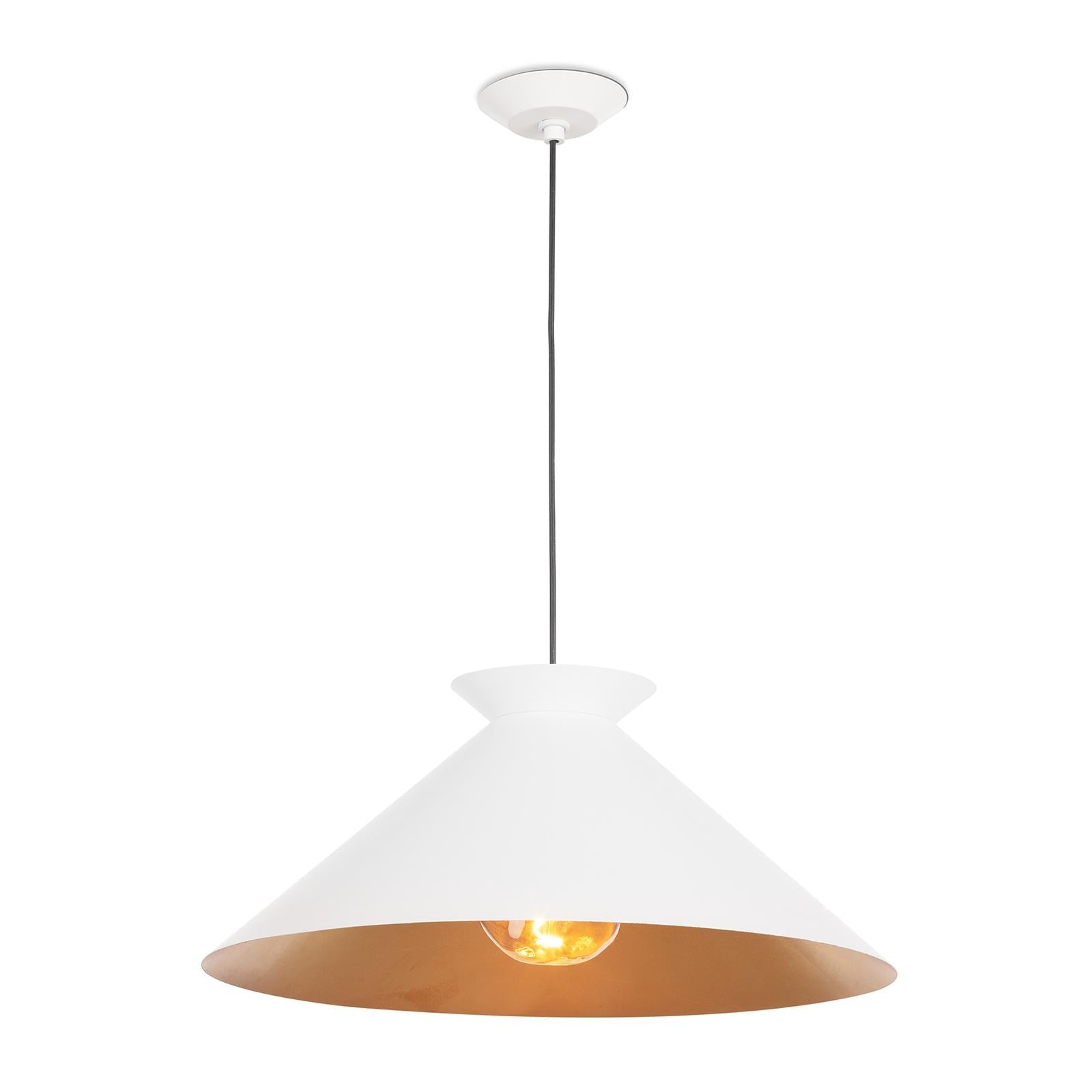 Viggo Pendant Large | White and Gold