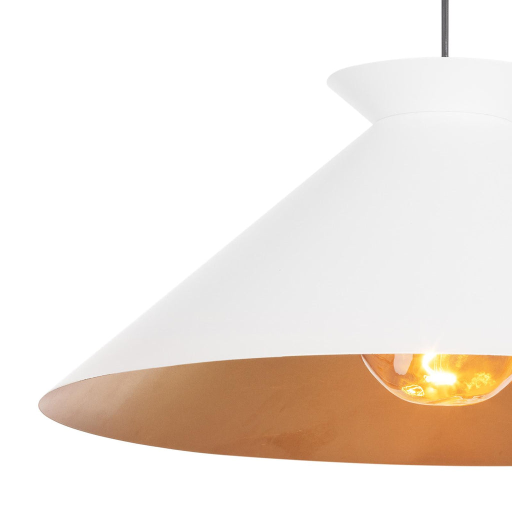 Viggo Pendant Large | White and Gold