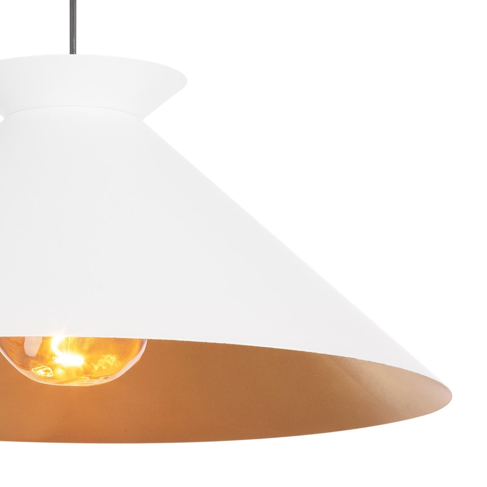 Viggo Pendant Large | White and Gold