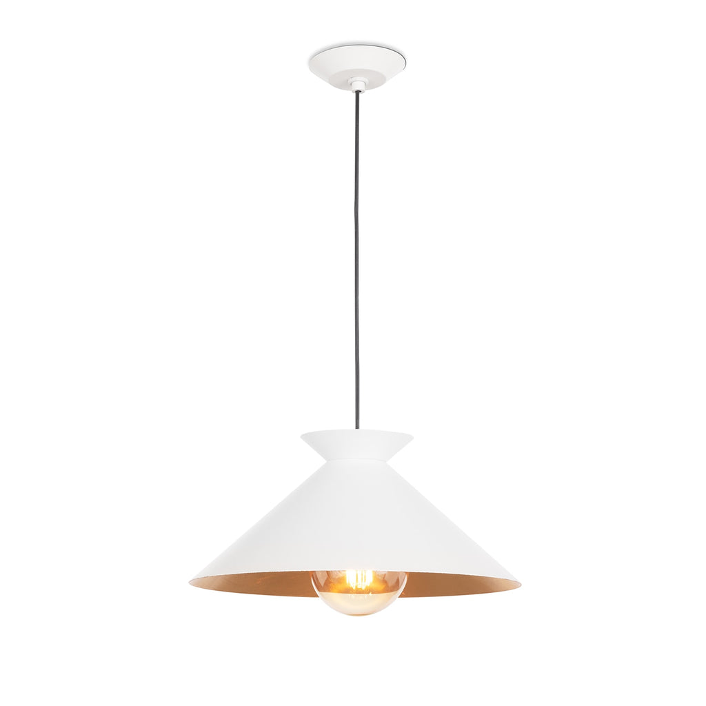 Viggo Pendant Small | White and Gold