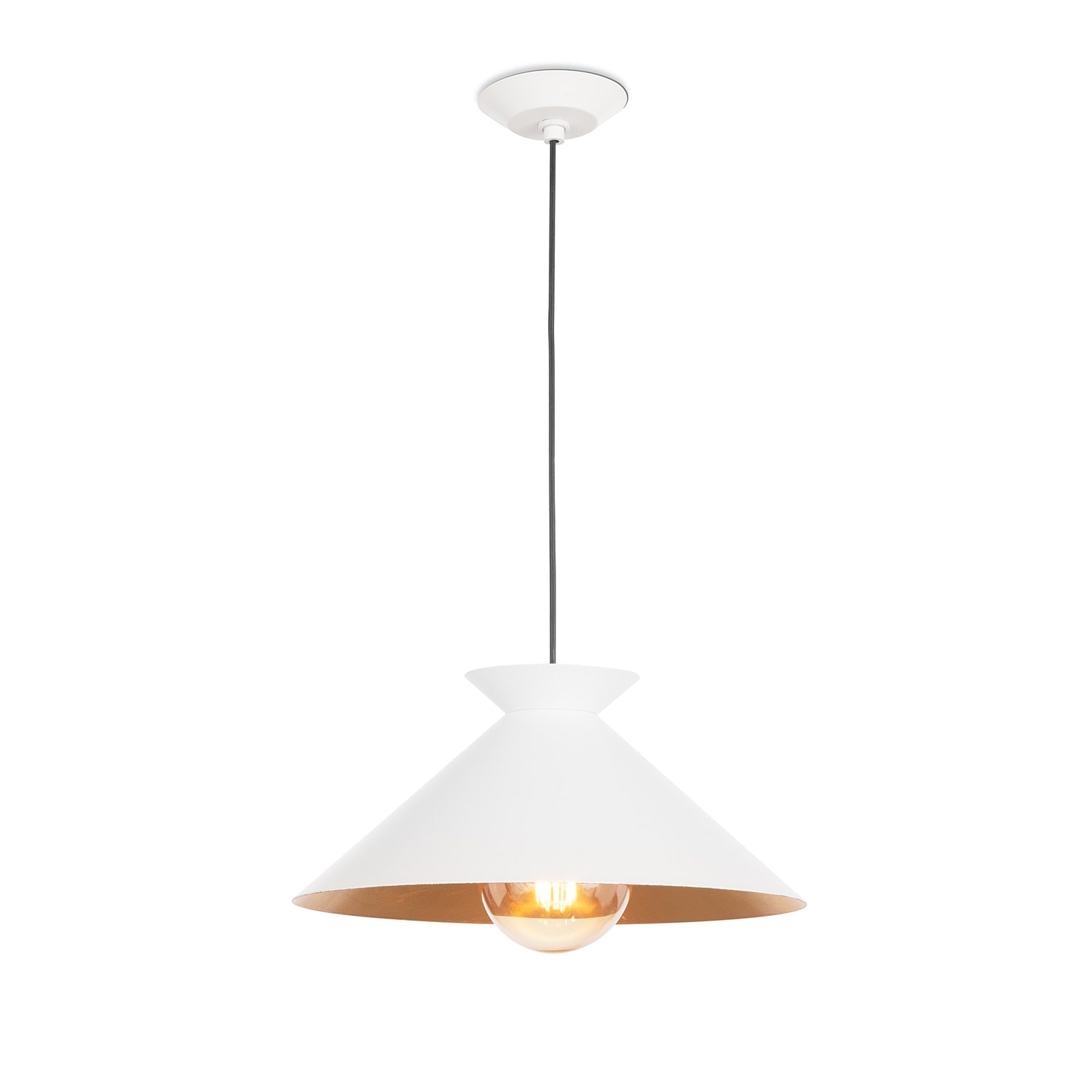 Viggo Pendant Small | White and Gold
