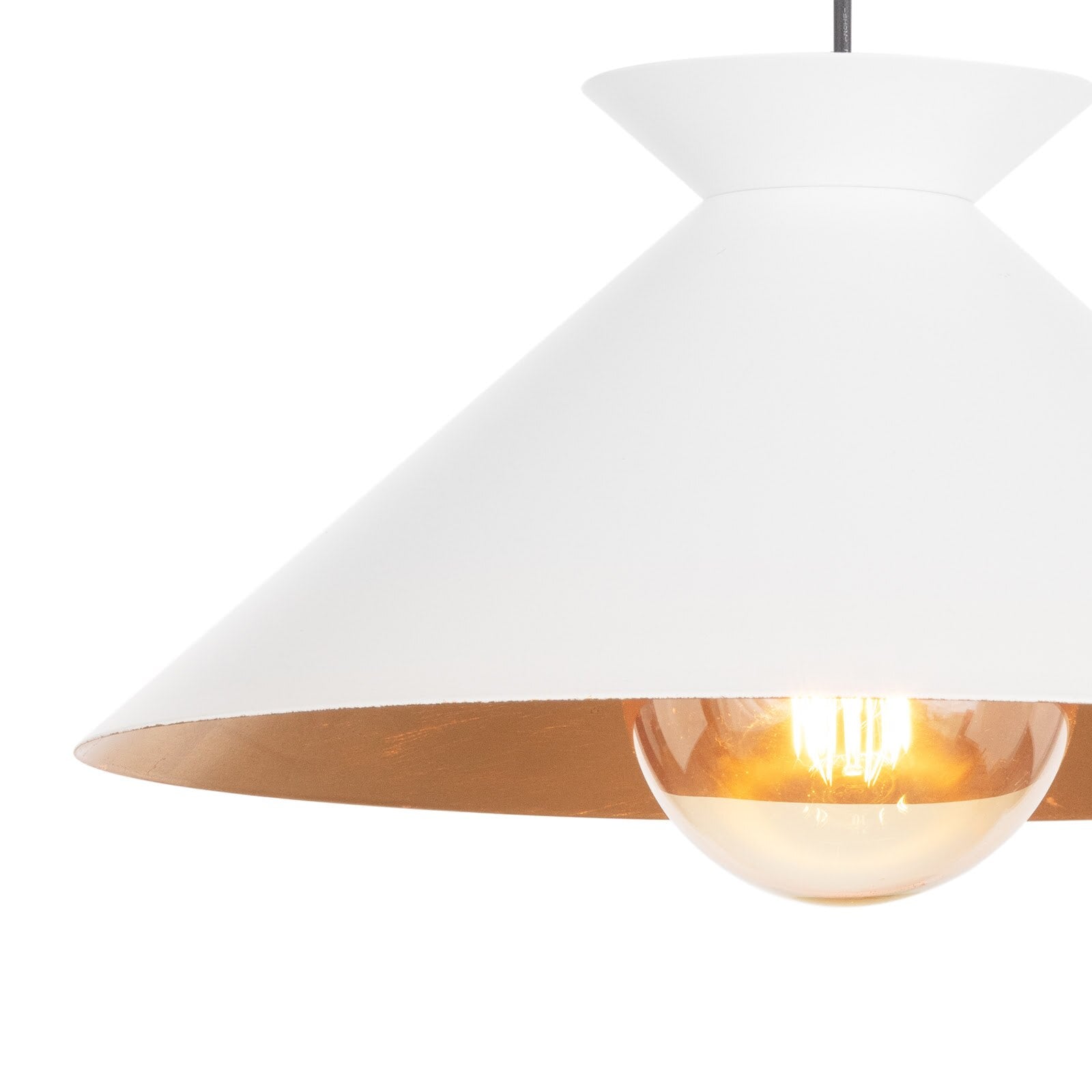 Viggo Pendant Small | White and Gold