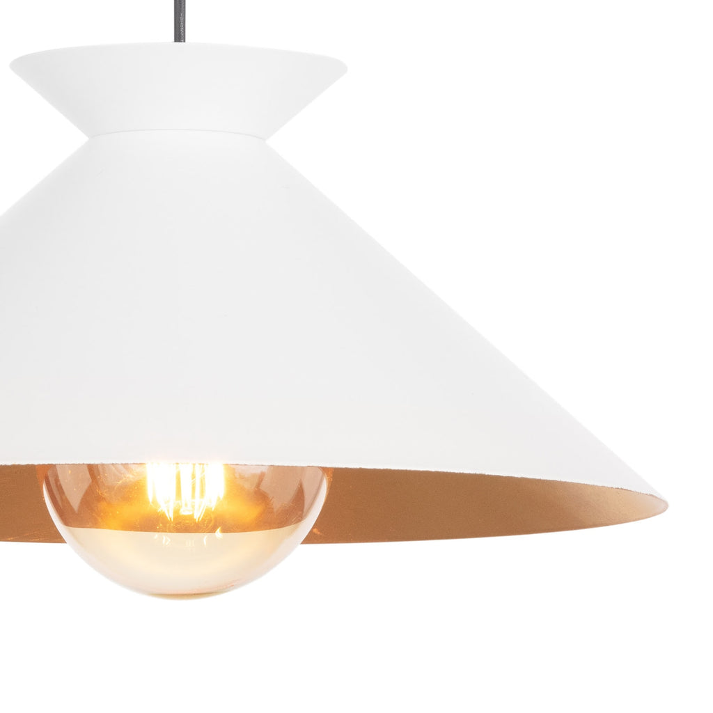 Viggo Pendant Small | White and Gold