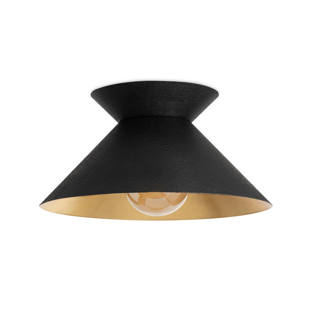 Viggo Flush Mount | Black and Gold