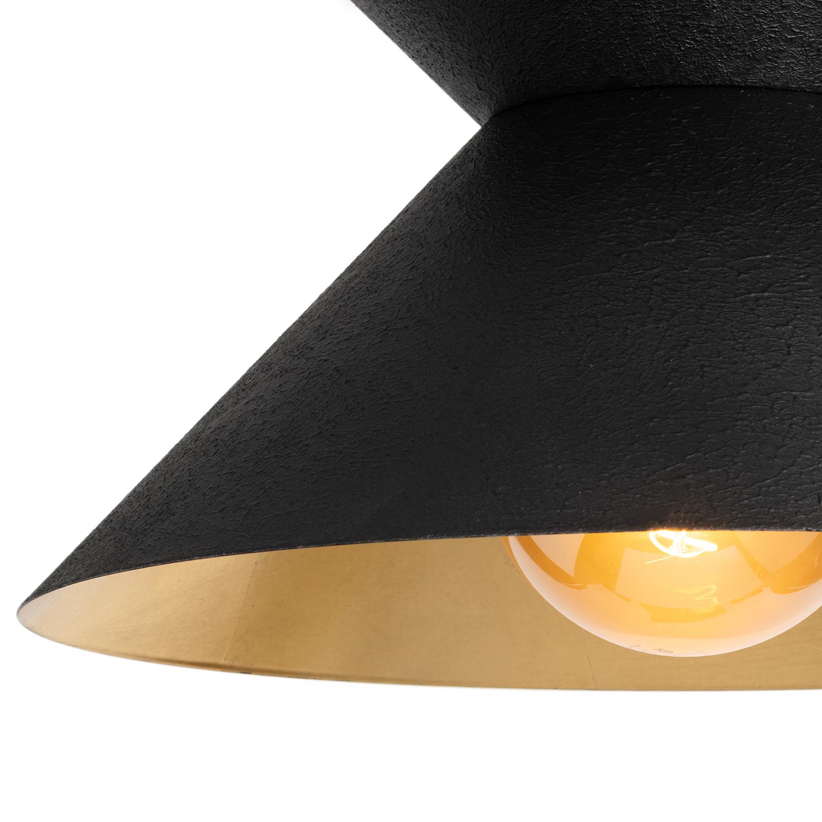 Viggo Flush Mount | Black and Gold