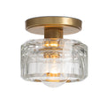 Bijoux Crystal Flush Mount | Natural Brass