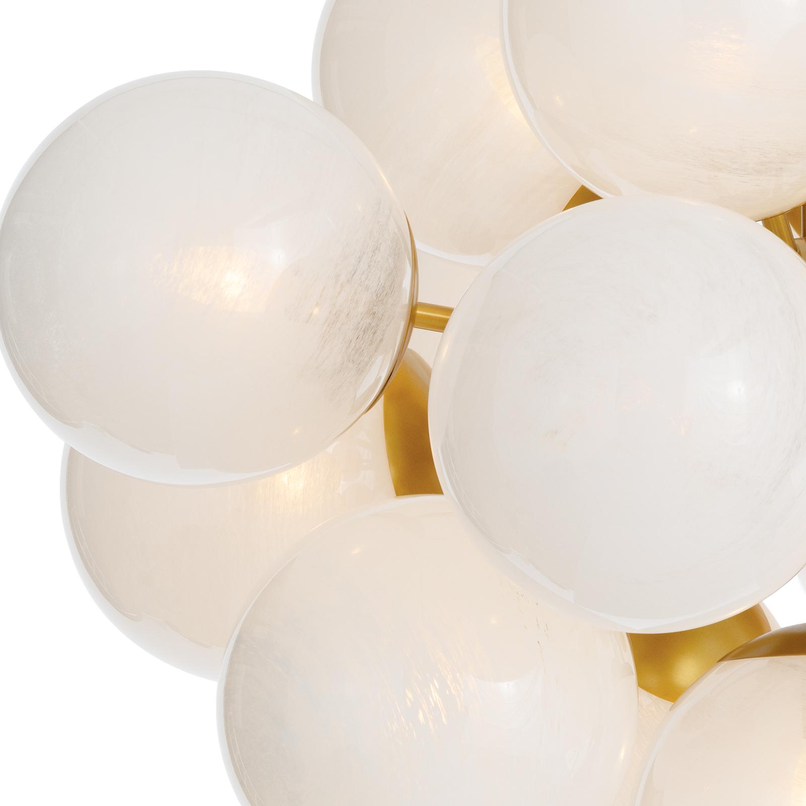Shine Chandelier | Natural Brass | Swirl Glass