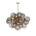 Shine Chandelier | Polished Nickel | Smoke Glass