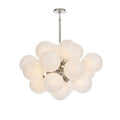 Shine Chandelier | Polished Nickel | Swirl Glass