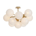 Shine Flush Mount | Natural Brass | Swirl Glass