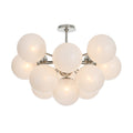 Shine Flush Mount | Polished Nickel | Swirl Glass
