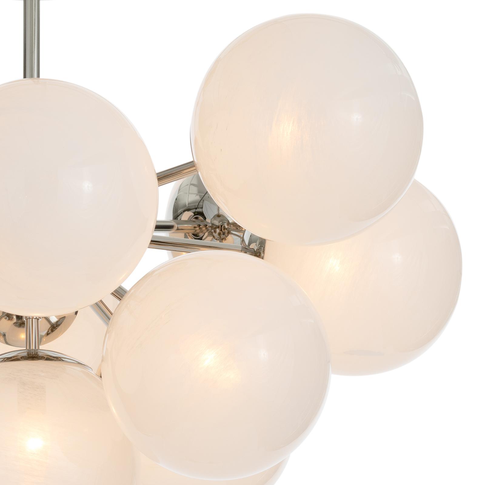 Shine Flush Mount | Polished Nickel | Swirl Glass