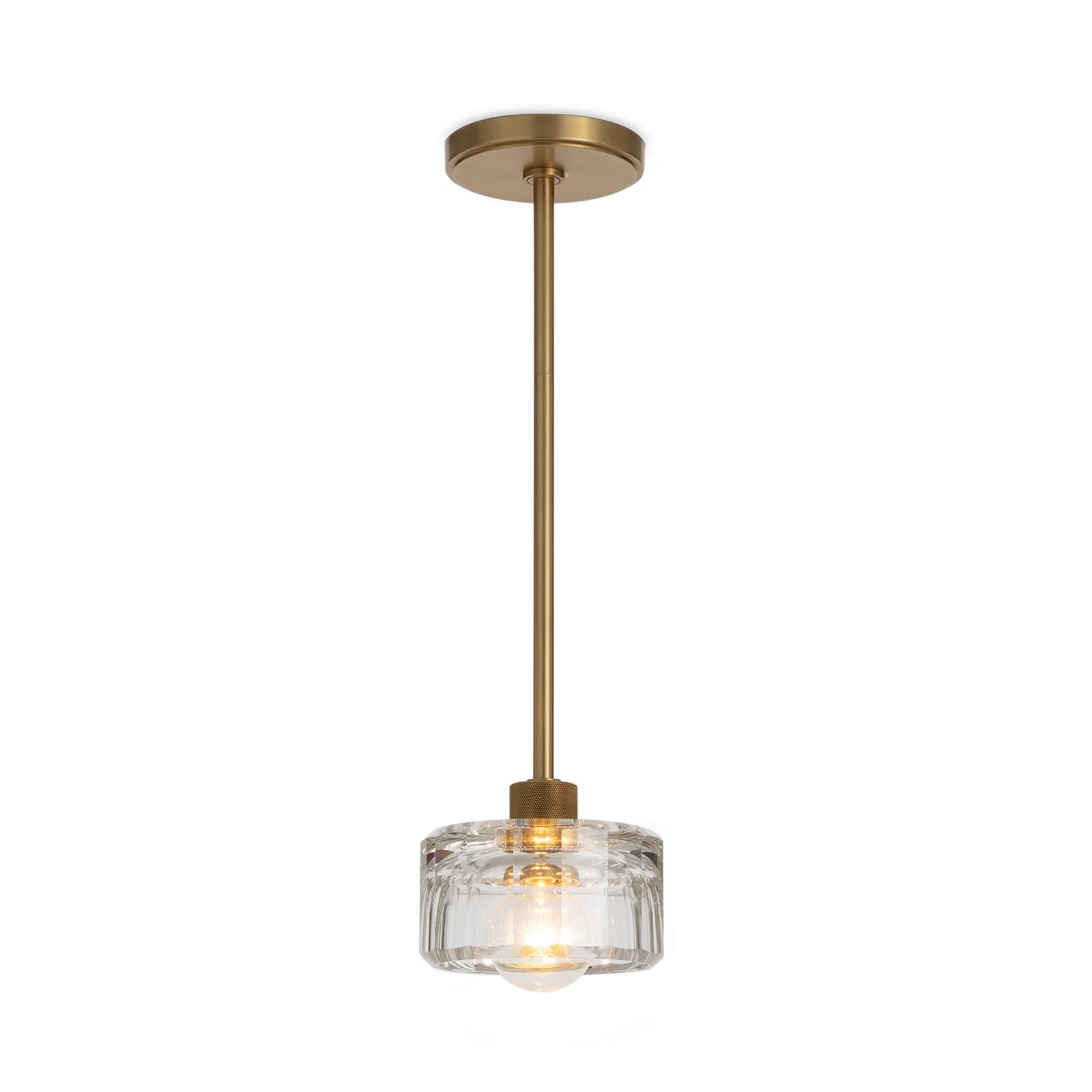 Bijoux Crystal Pendant | Natural Brass