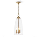 Maiden Glass Pendant | Natural Brass