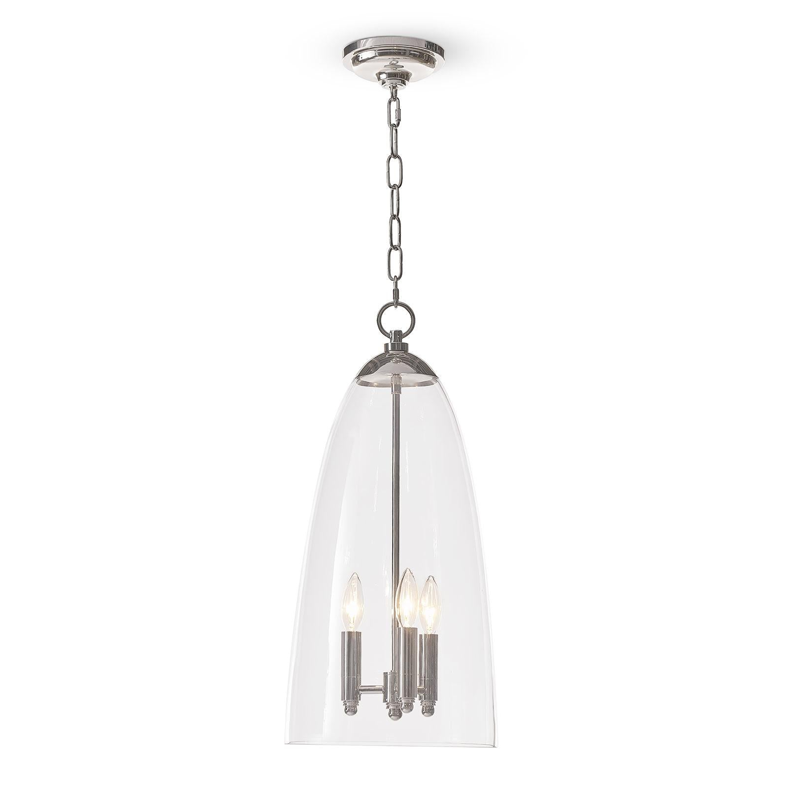 Maiden Glass Pendant | Polished Nickel