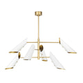 Vest Chandelier | White and Natural Brass