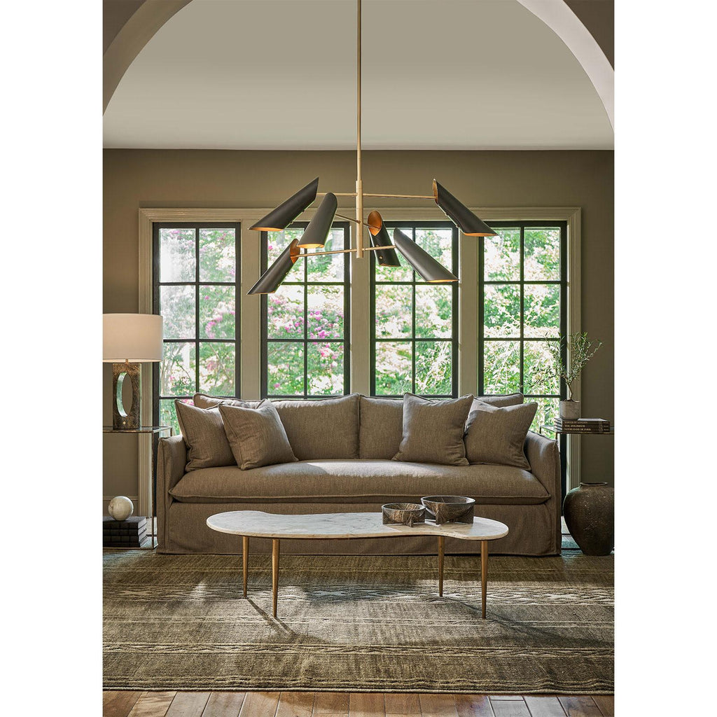 Vest Chandelier | Blackened Brass and Natural Brass