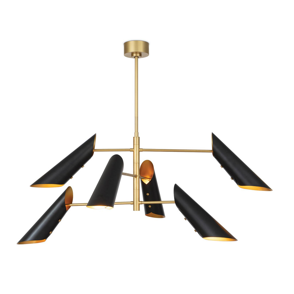 Vest Chandelier | Blackened Brass and Natural Brass