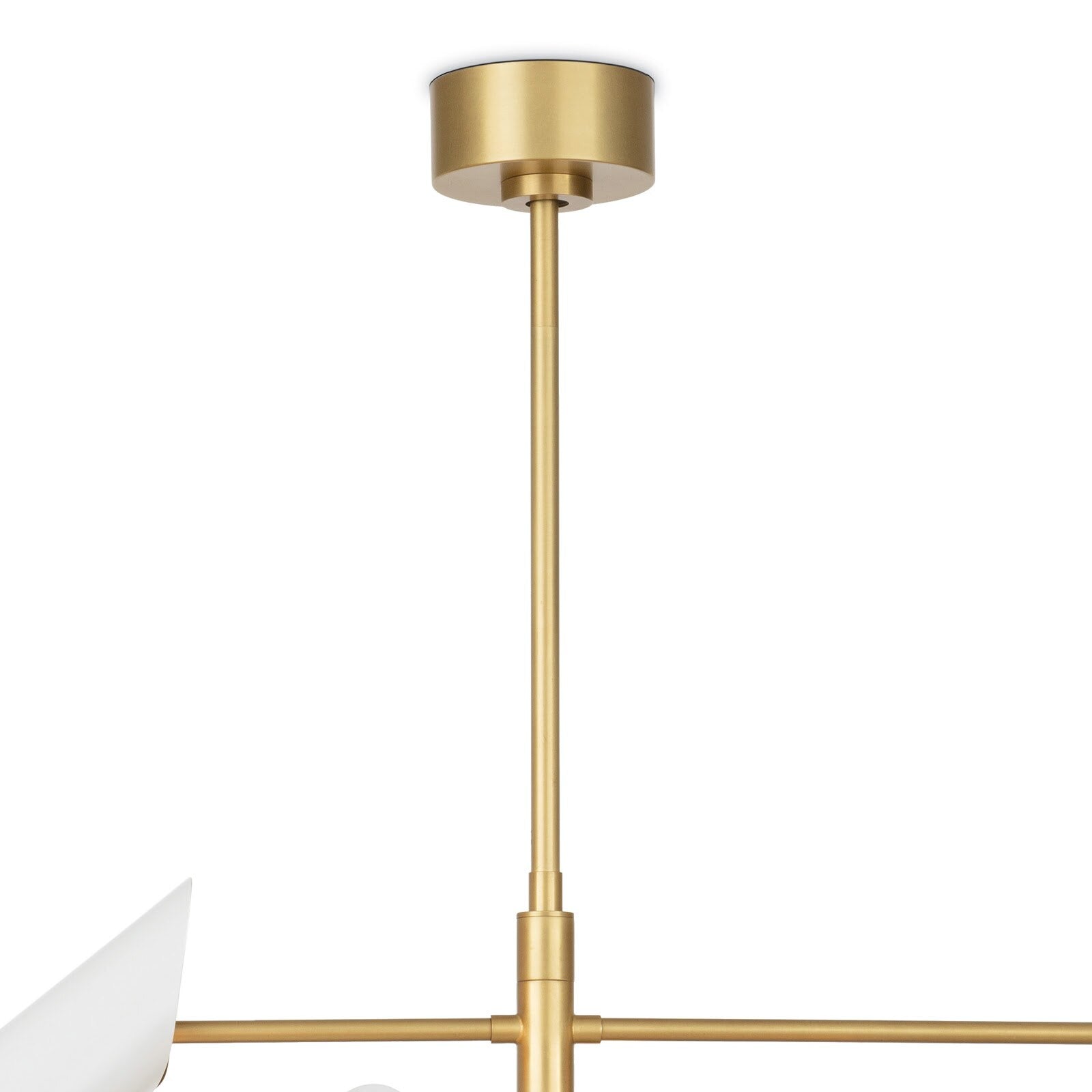 Vest Chandelier | White and Natural Brass