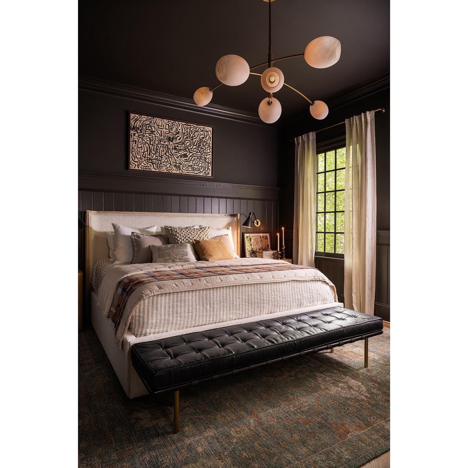 Artemis Chandelier | Natural Brass | Alabaster Glass