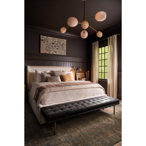 Artemis Chandelier | Natural Brass | Alabaster Glass
