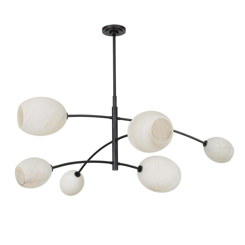 Artemis Chandelier | Oil Rubbed Bronze | Alabaster Glass
