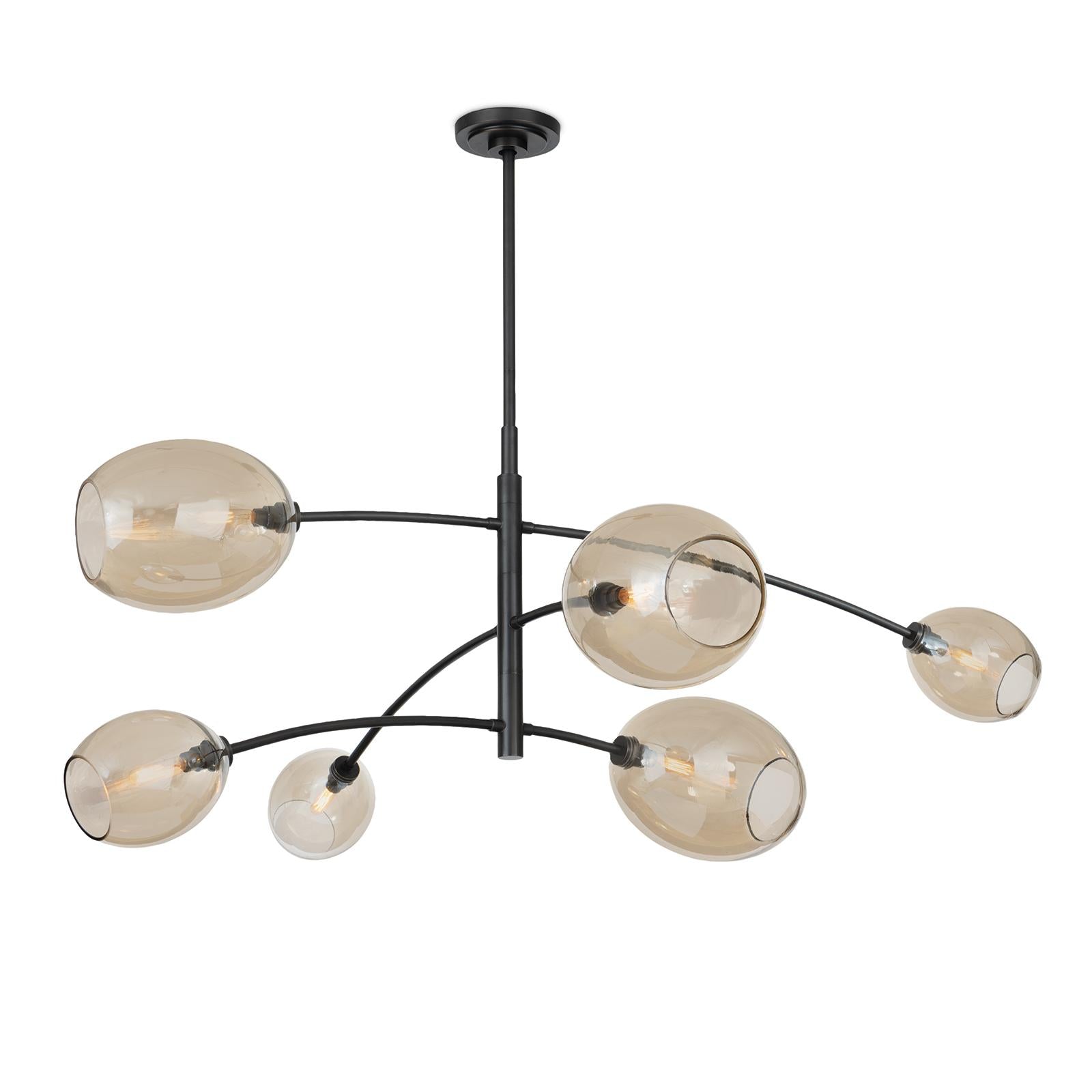 Artemis Chandelier | Oil Rubbed Bronze | Champagne Glass
