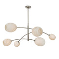 Artemis Chandelier | Polished Nickel | Alabaster Glass