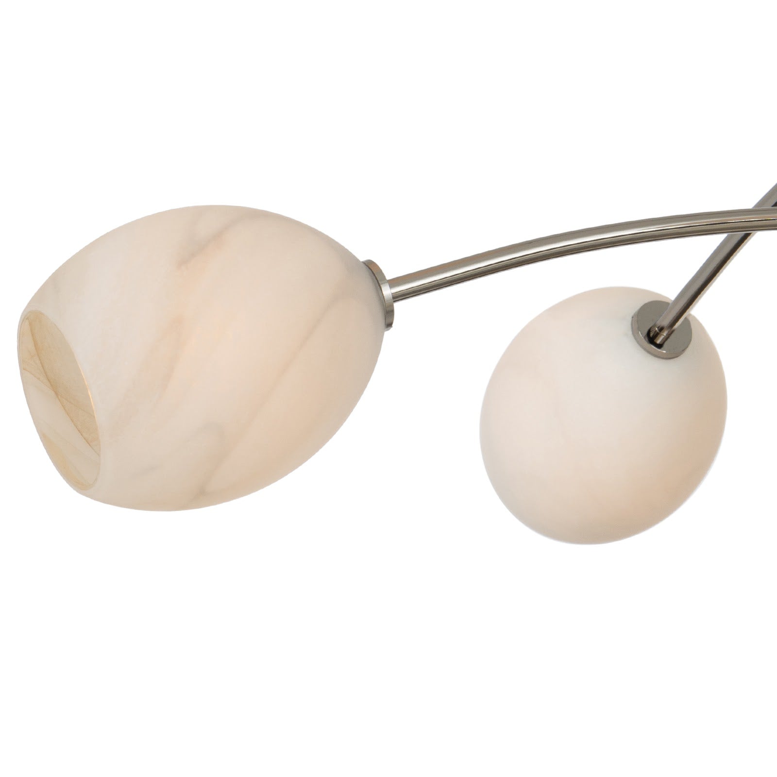 Artemis Chandelier | Polished Nickel | Alabaster Glass