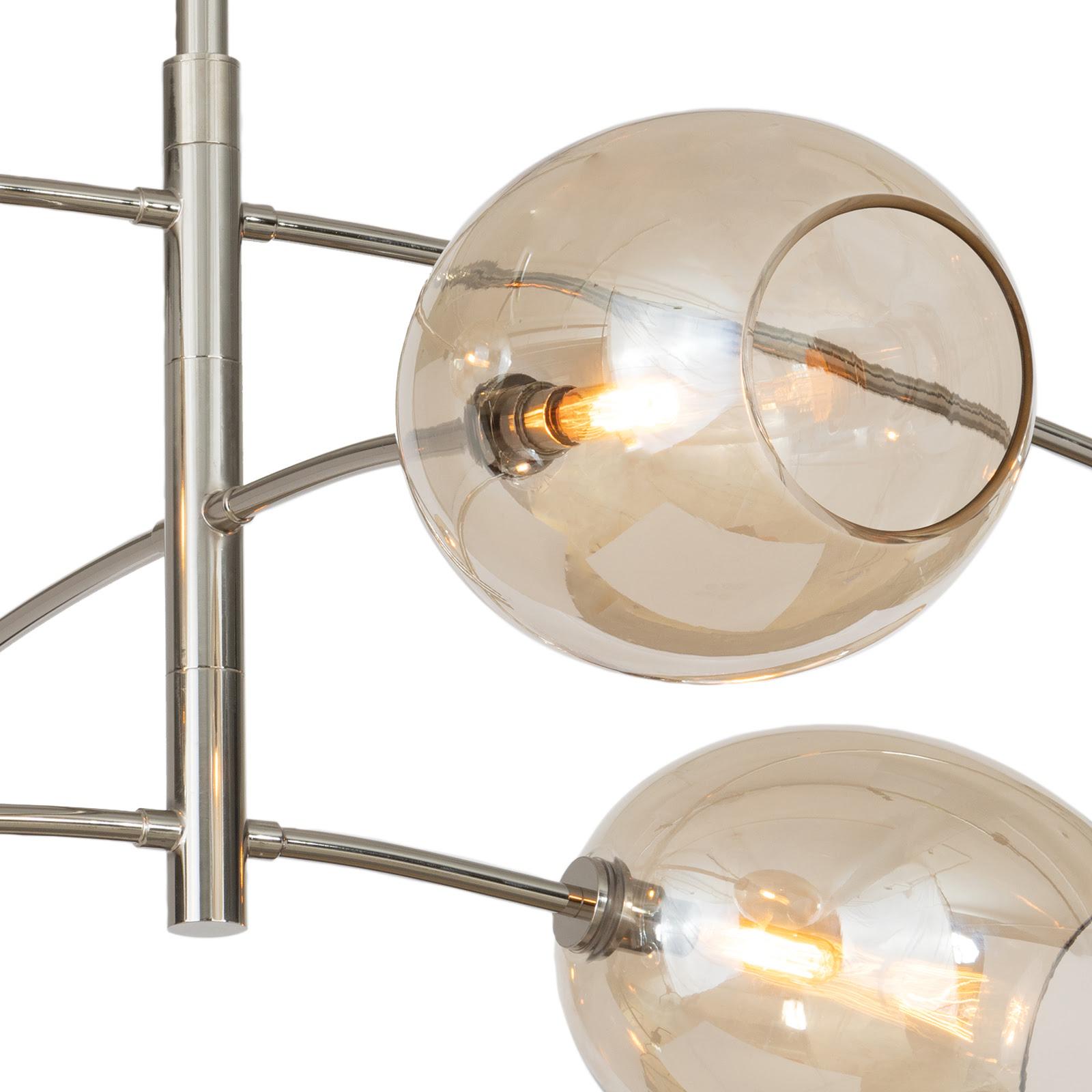 Artemis Chandelier | Polished Nickel | Champagne Glass