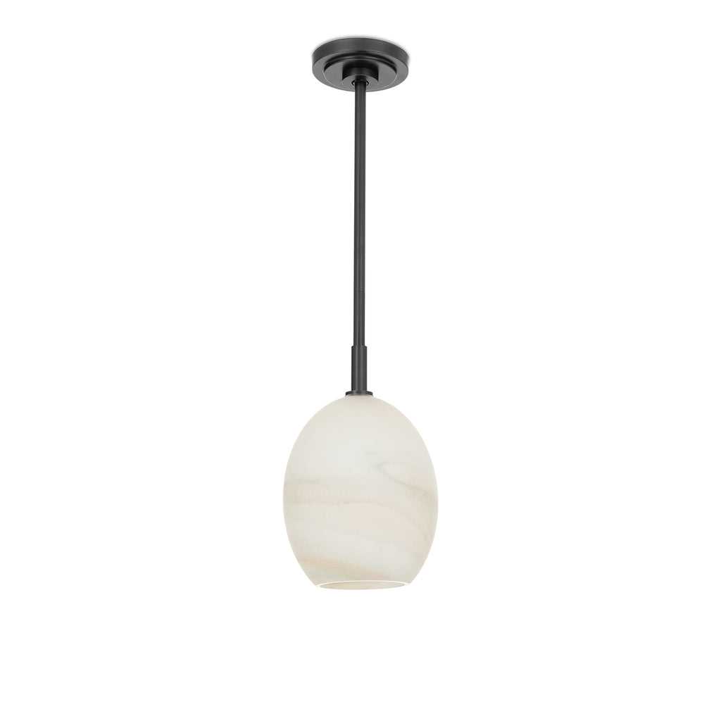 Artemis Pendant Single | Oil Rubbed Bronze | Alabaster Glass