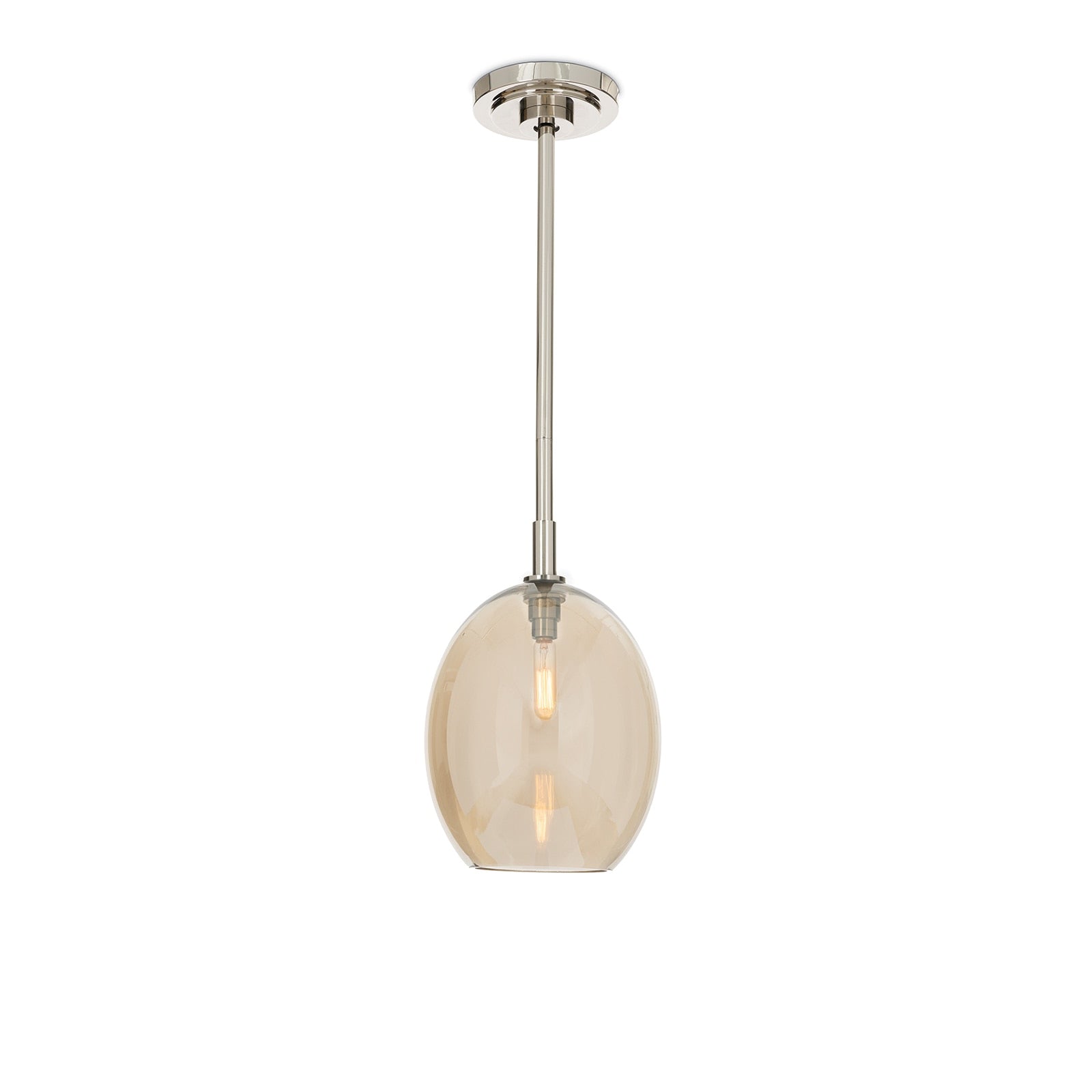 Artemis Pendant Single | Polished Nickel Champagne Glass