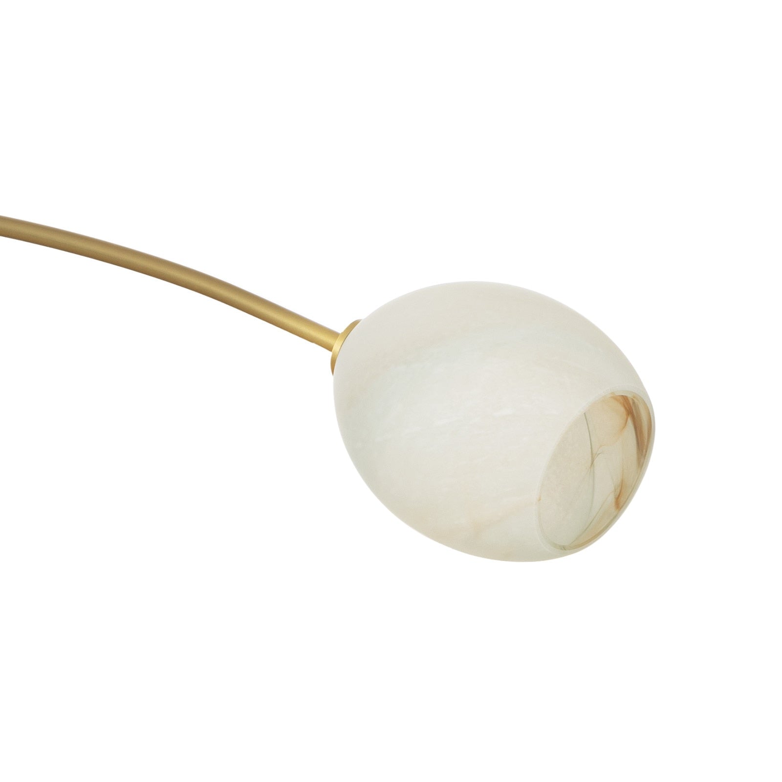 Artemis Pendant Double | Natural Brass | Alabaster Glass