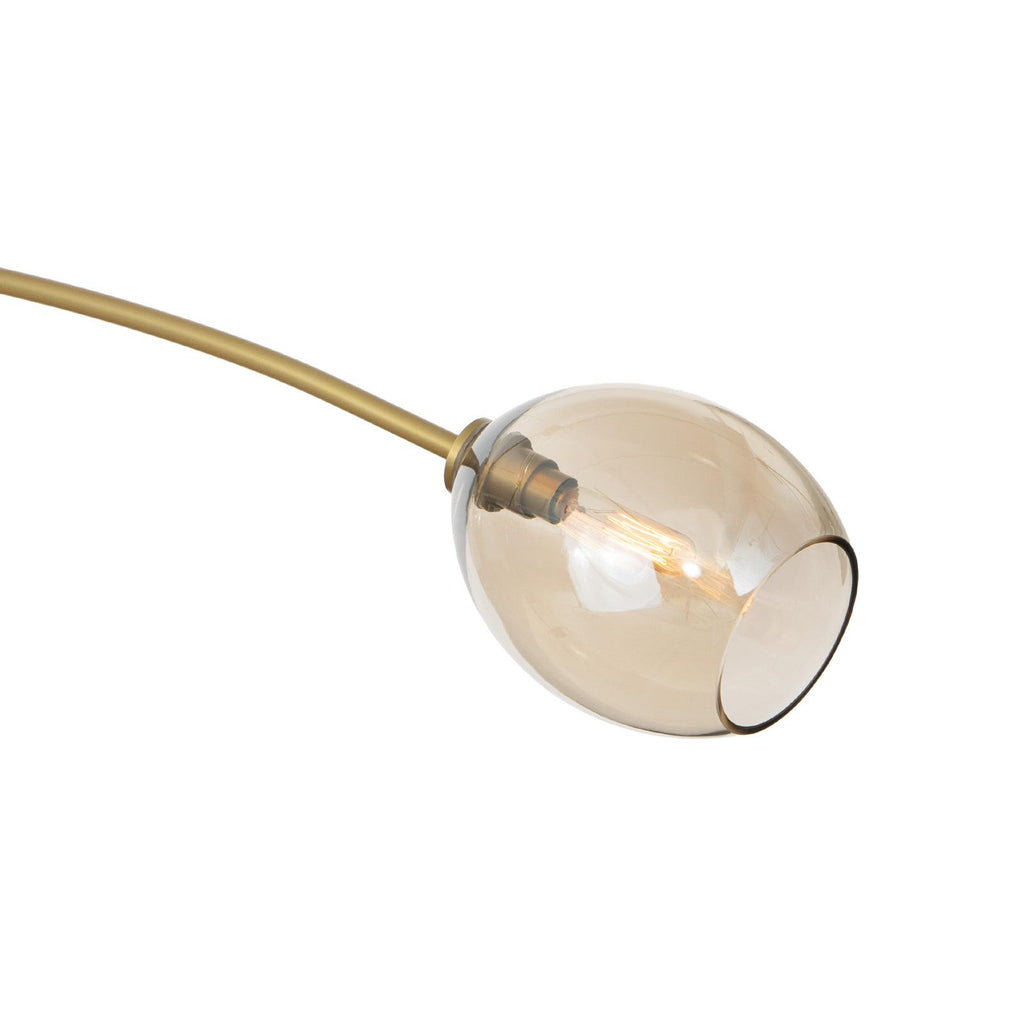 Artemis Pendant Double | Natural Brass | Champagne Glass