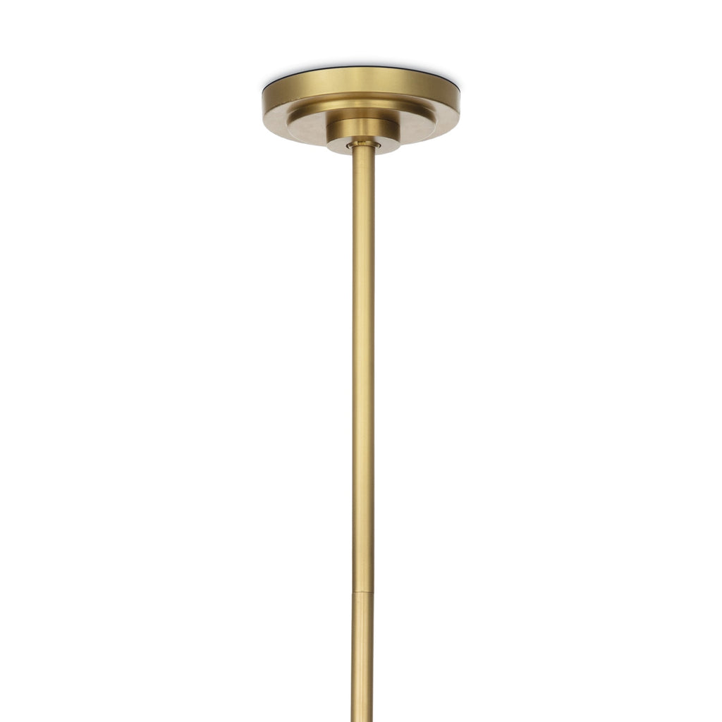 Artemis Pendant Double | Natural Brass | Champagne Glass