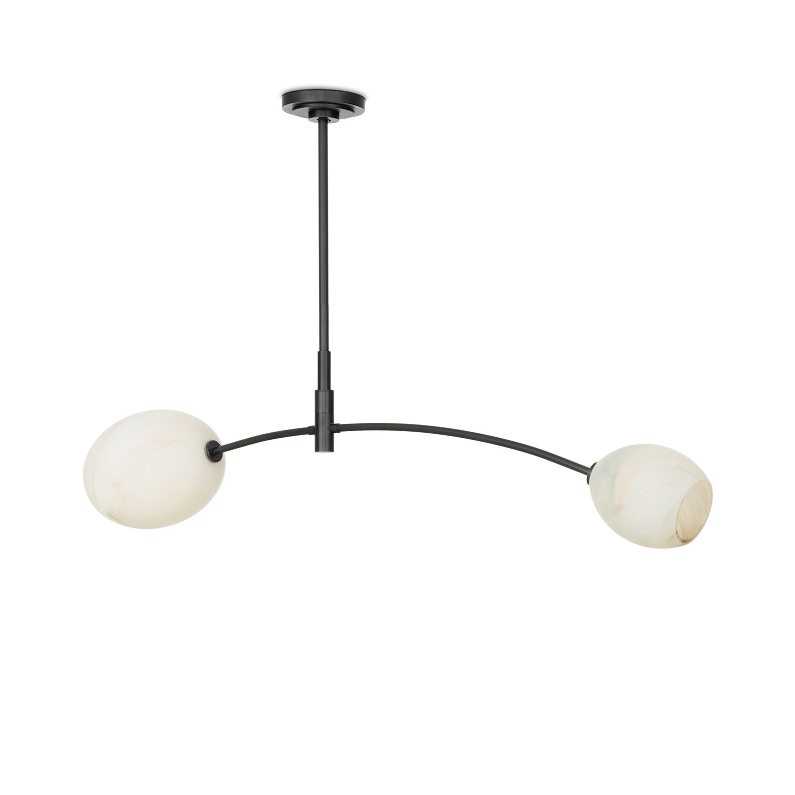 Artemis Pendant Double | Oil Rubbed Bronze | Alabaster Glass