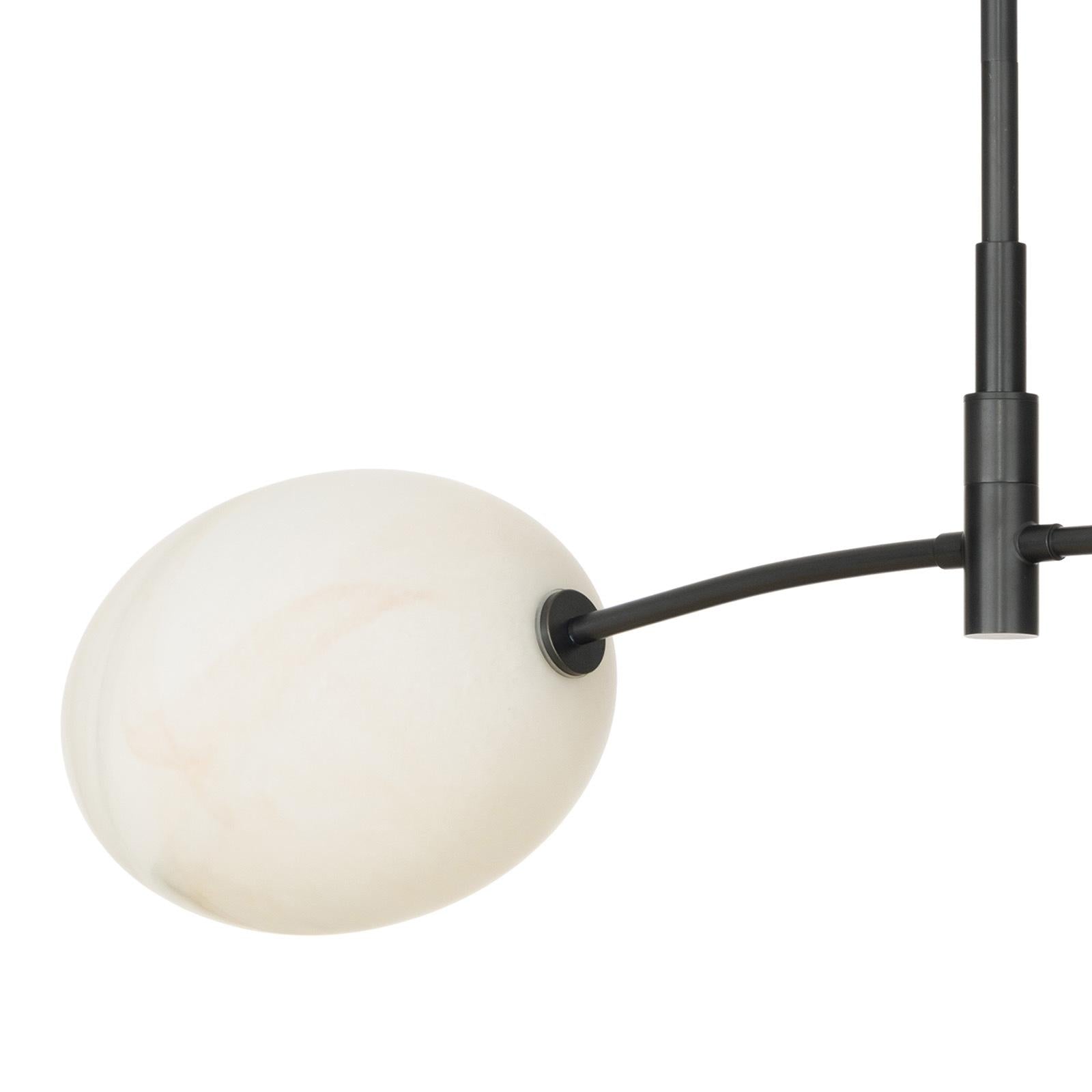 Artemis Pendant Double | Oil Rubbed Bronze | Alabaster Glass