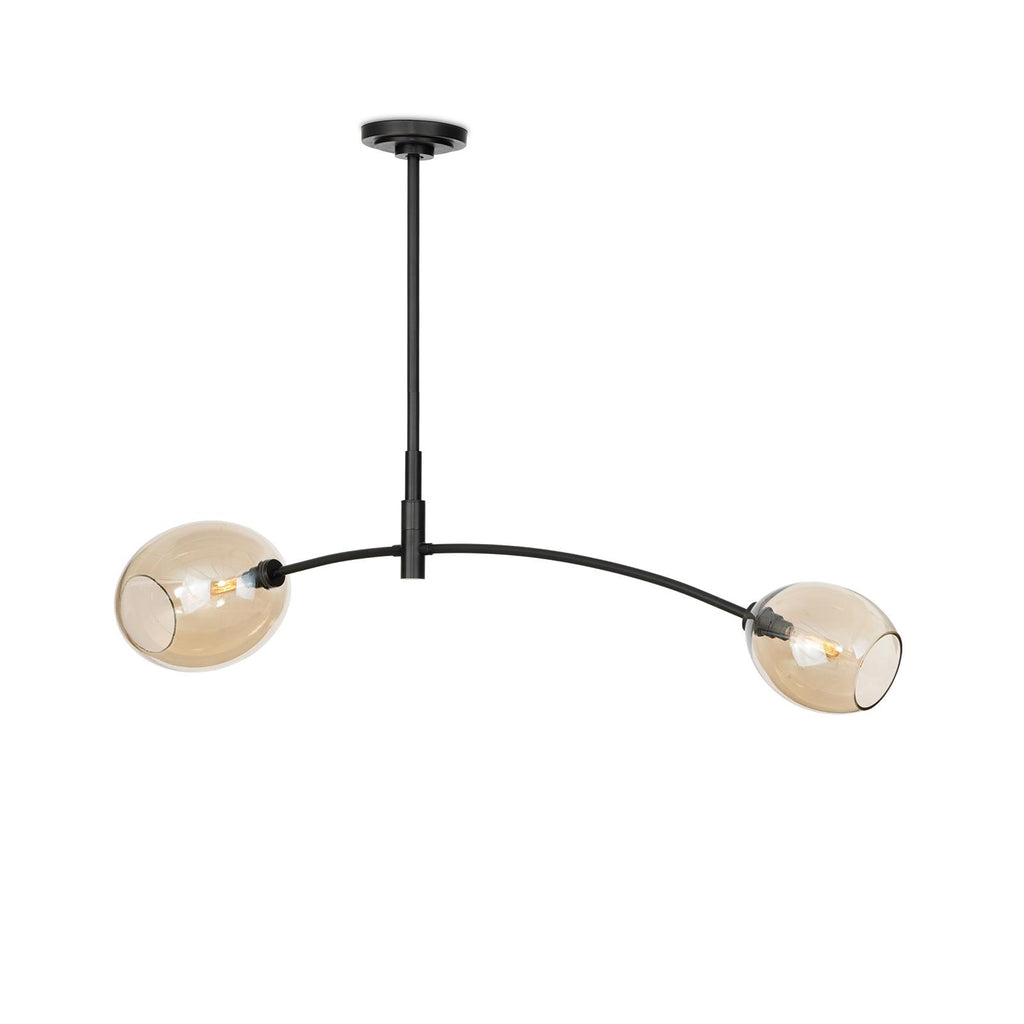 Artemis Pendant Double | Oil Rubbed Bronze | Champagne Glass