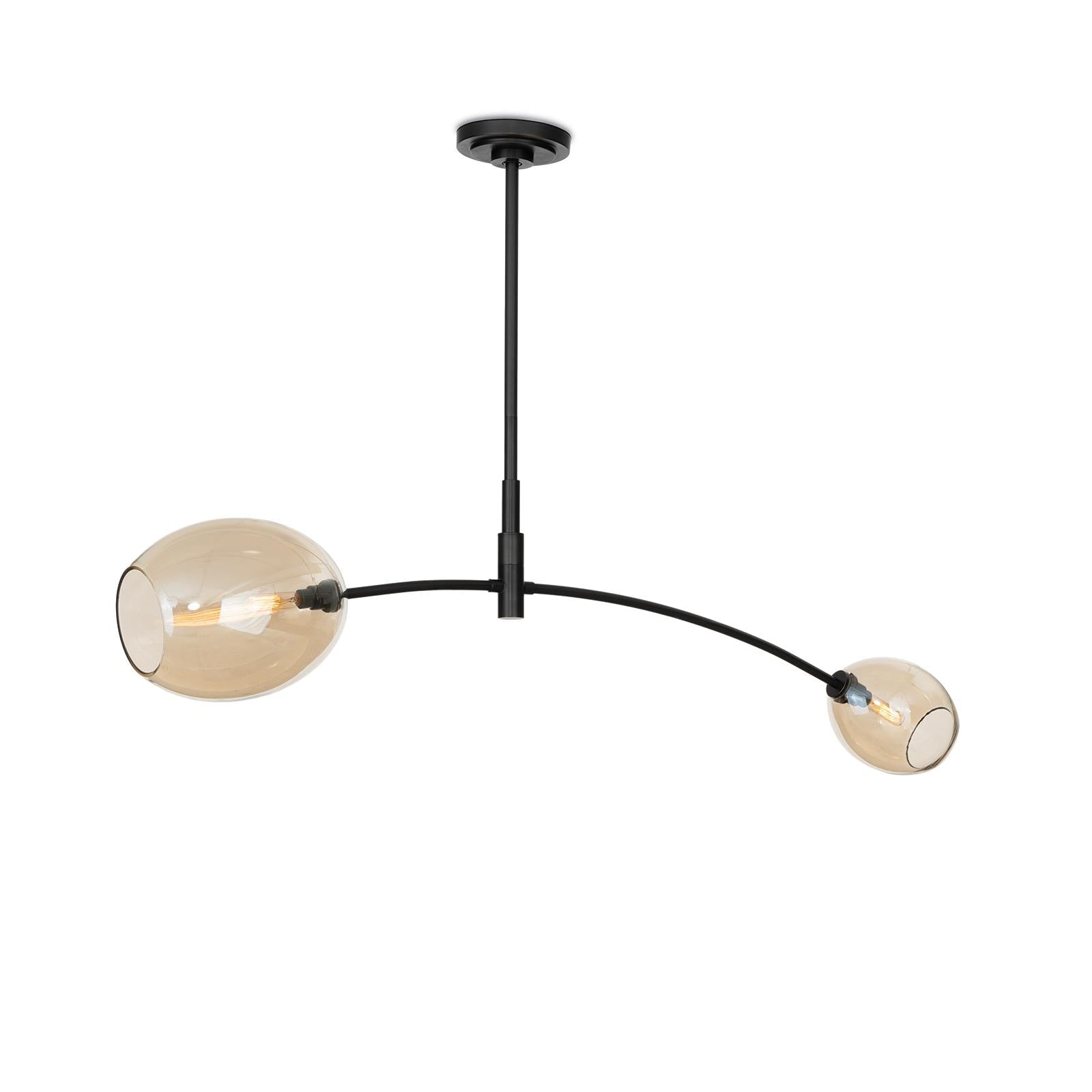 Artemis Pendant Double | Oil Rubbed Bronze | Champagne Glass