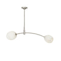 Artemis Pendant Double | Polished Nickel | Alabaster Glass