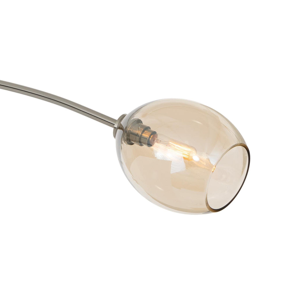 Artemis Pendant Double | Polished Nickel | Champagne Glass
