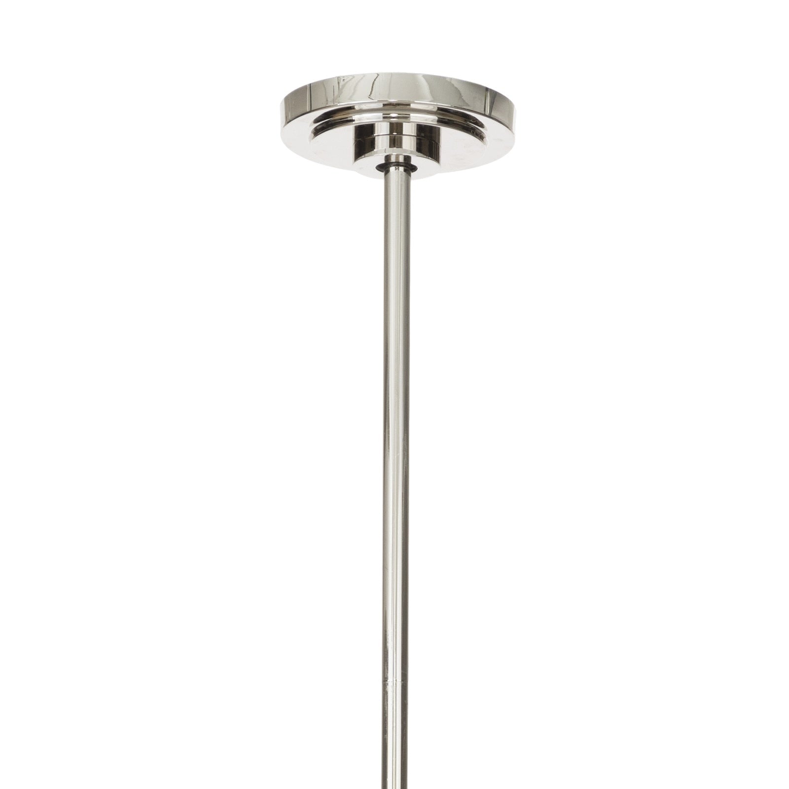 Artemis Pendant Double | Polished Nickel | Champagne Glass